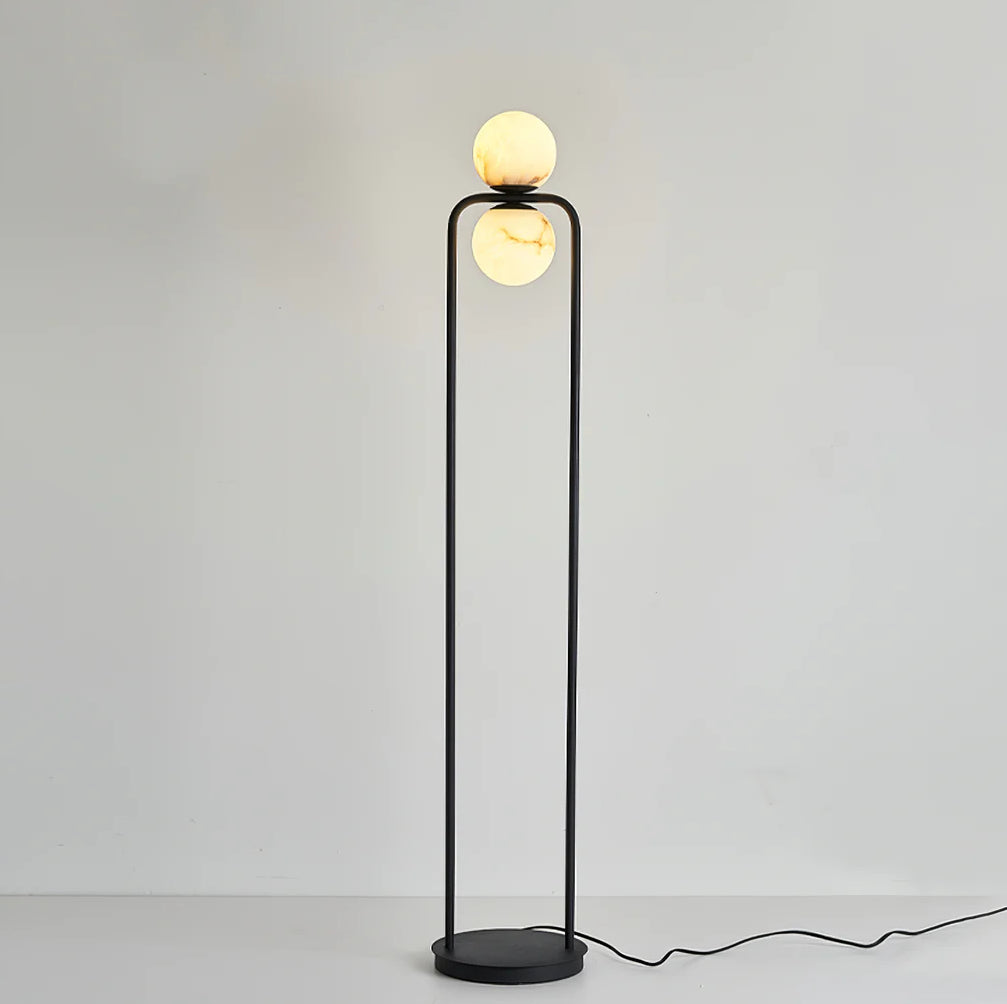 Alabaster Tribeca Black Floor Lamp