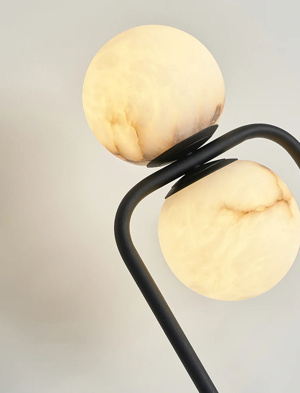 Alabaster Tribeca Black Floor Lamp