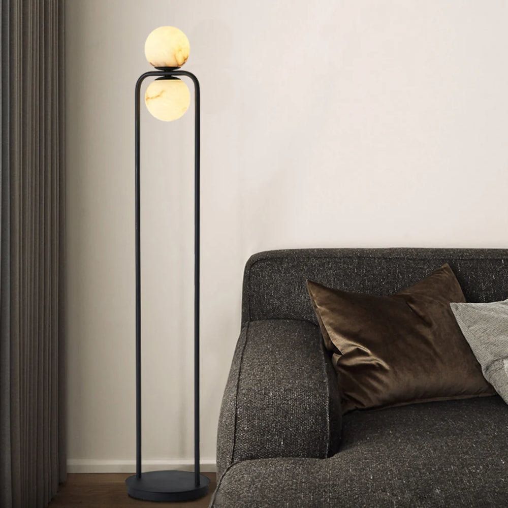 Alabaster Tribeca Black Floor Lamp