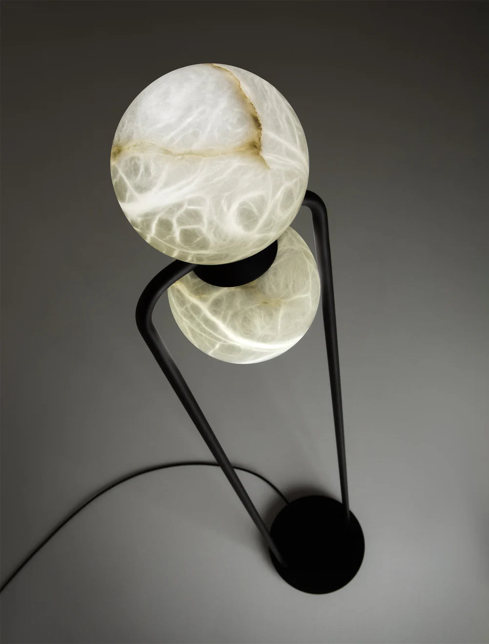 Alabaster Tribeca Black Floor Lamp