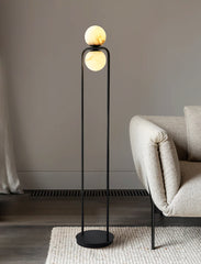 Alabaster Tribeca Black Floor Lamp