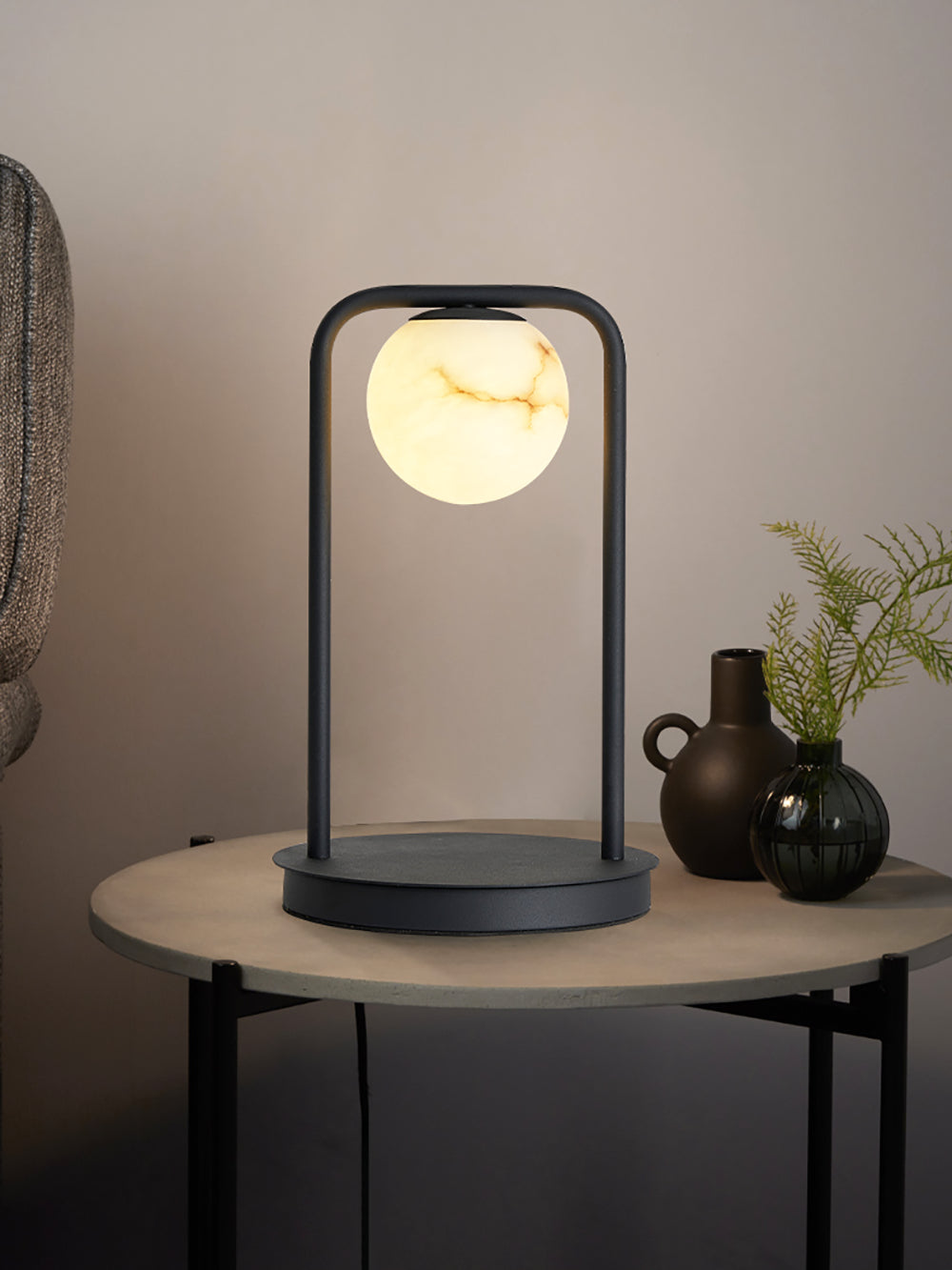 Alabaster Tribeca Black Table Lamp