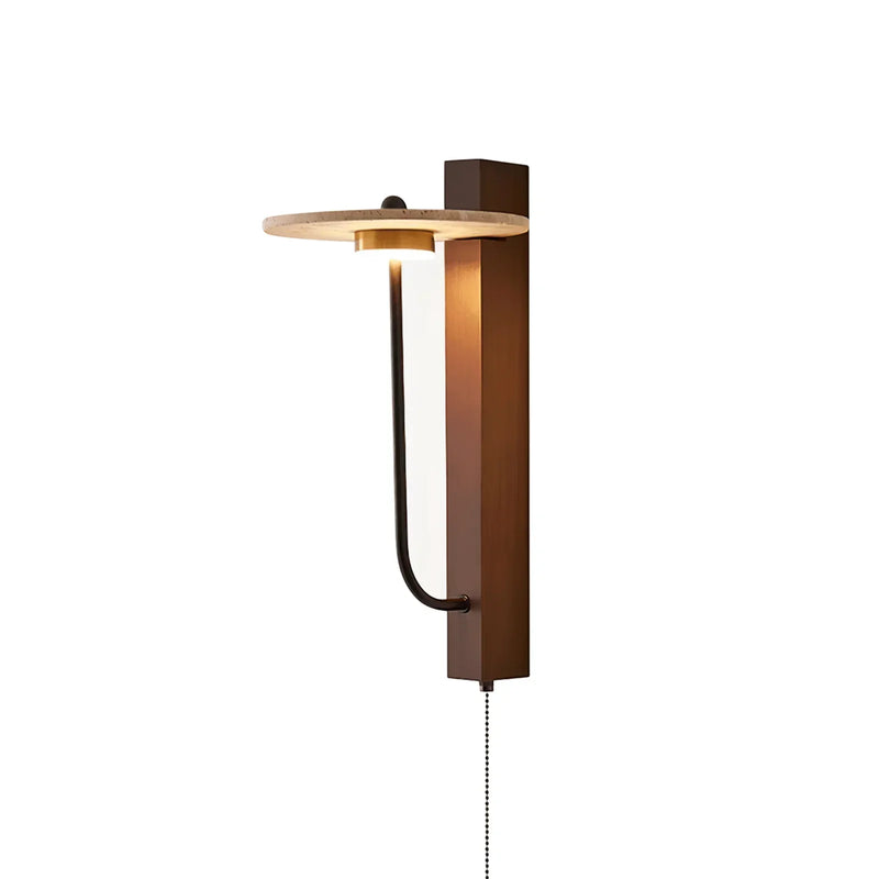 Umbrella Aura Arm Travertine Wall Lamp | Korewolamp