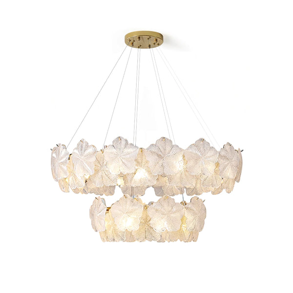 Valery Glass Petal Leaf Chandelier