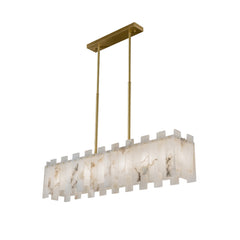 Modern Alabaster Venus Linear Chandelier