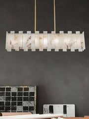 Modern Alabaster Venus Linear Chandelier