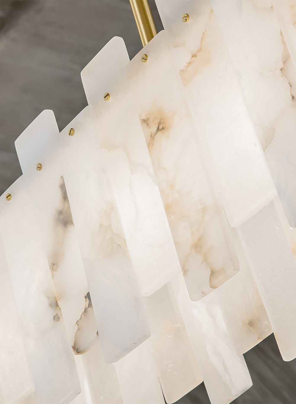 Modern Alabaster Venus Linear Chandelier