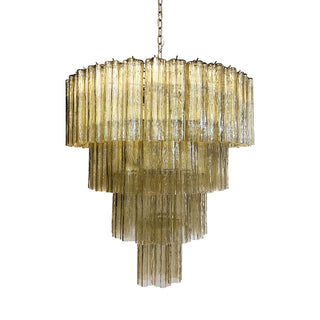 Vintage Murano Amber Glass Chandelier