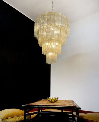 Vintage Murano Amber Glass Chandelier