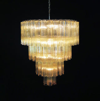 Vintage Murano Amber Glass Chandelier