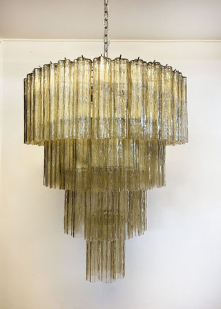 Vintage Murano Amber Glass Chandelier