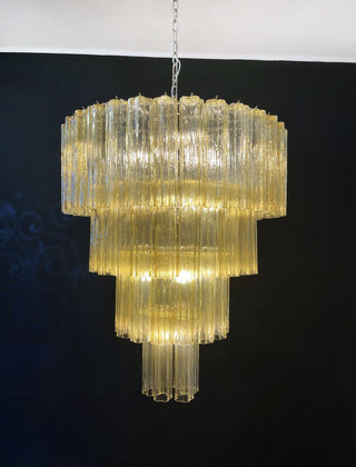 Vintage Murano Amber Glass Chandelier