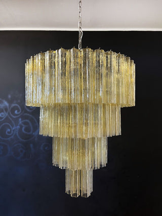 Vintage Murano Amber Glass Chandelier