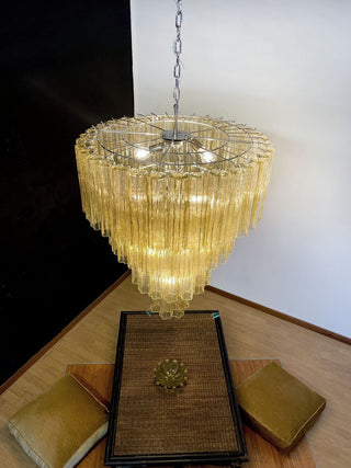 Vintage Murano Amber Glass Chandelier