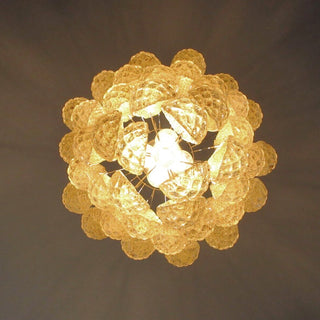 Vintage Murano Amber Glass Petals Chandelier