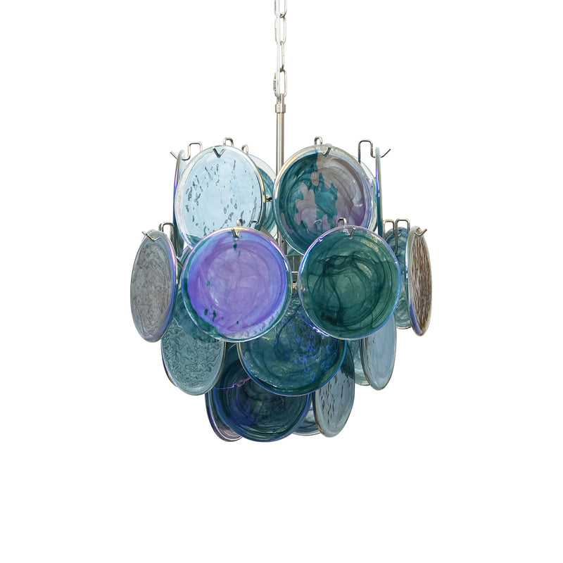 Blue Disks Murano Glass Chandelier | Korewolamp