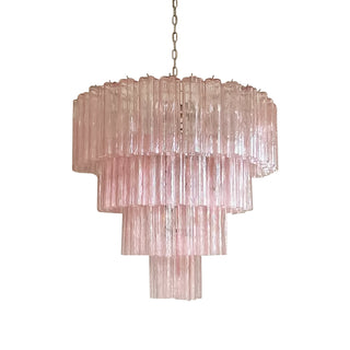 Vintage Murano Pink Glass Chandelier