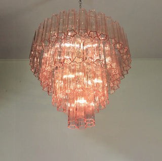 Vintage Murano Pink Glass Chandelier