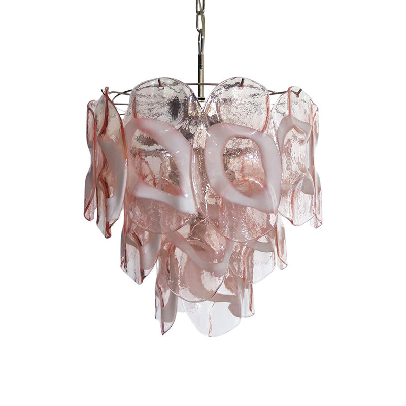 Vintage Murano Pink Glasses Chandelier | Korewolamp