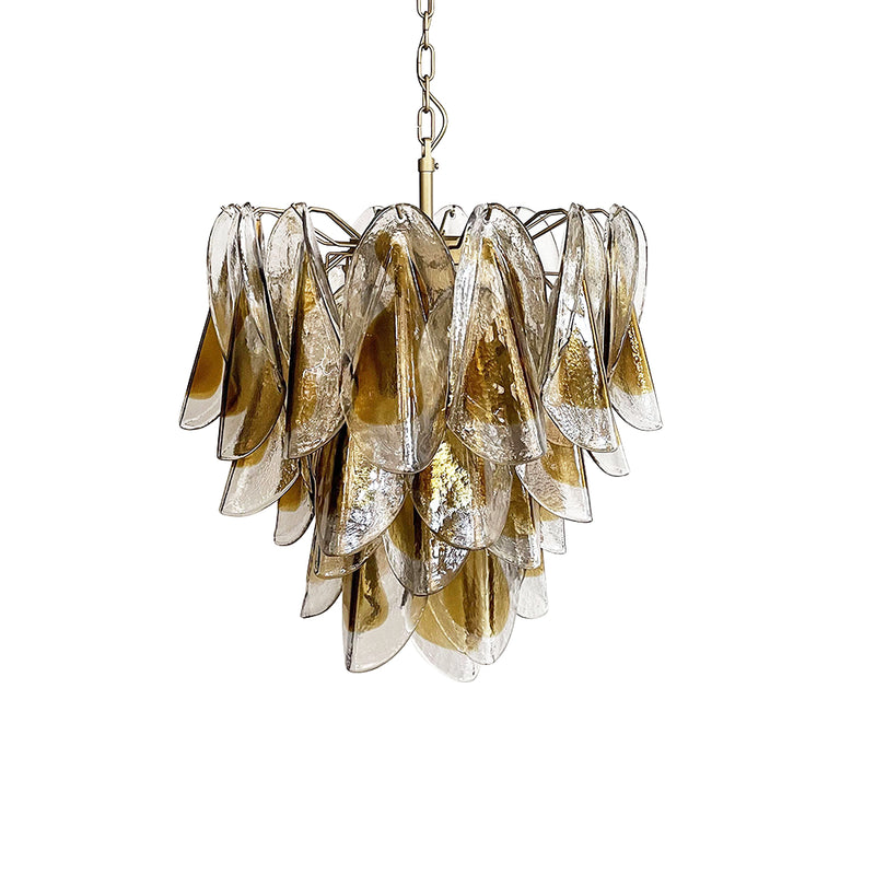 Vintage Murano Swallows Amber Glass Chandelier | Korewolamp