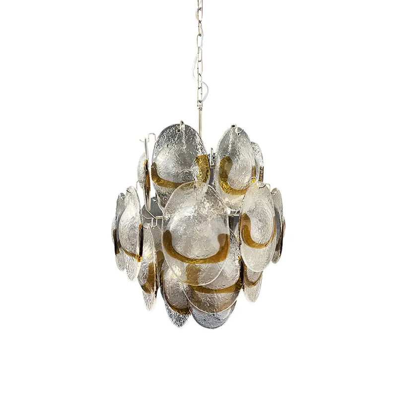 Vintage Murano Transparent Amber Chandelier | Korewolamp
