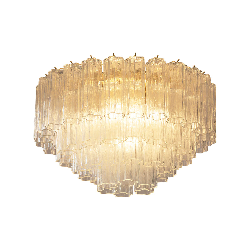 Vintage Murano Transparent Glass Ceiling Light | Korewolamp
