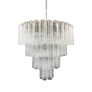 Vintage Murano Transparent Glass Chandelier