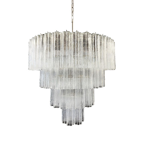 Vintage Murano Transparent Glass Chandelier | Korewolamp