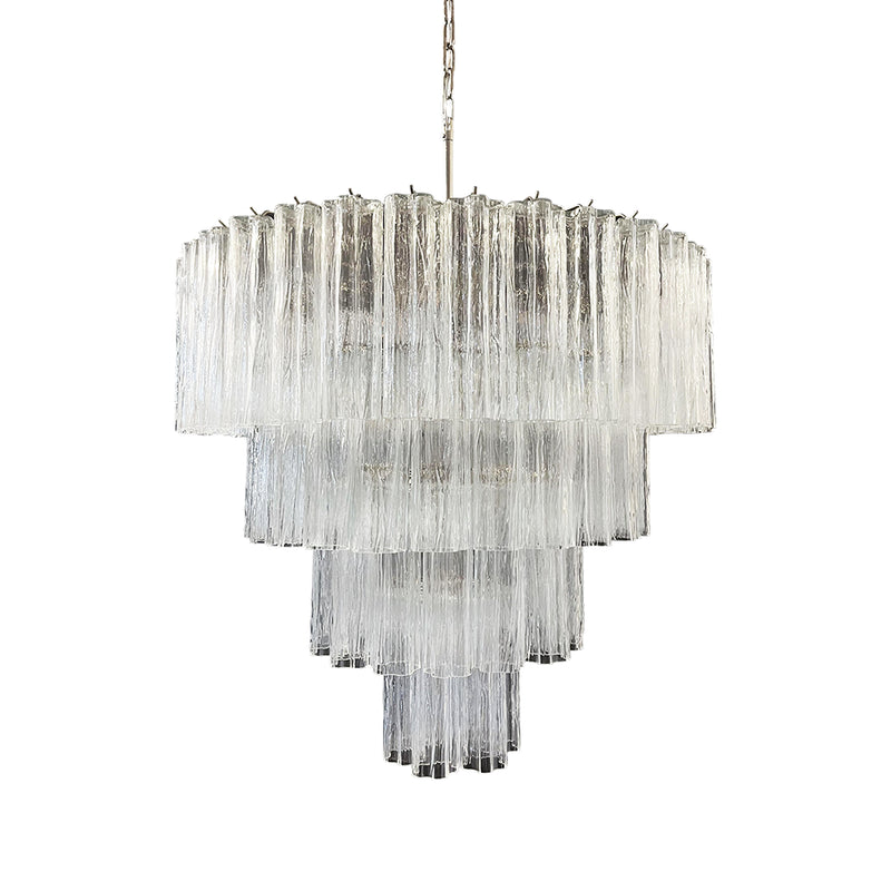 Vintage Murano Transparent Glass Chandelier | Korewolamp