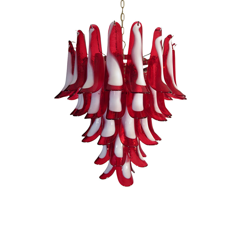 Vintage Red Murano Petals Chandelier | Korewolamp