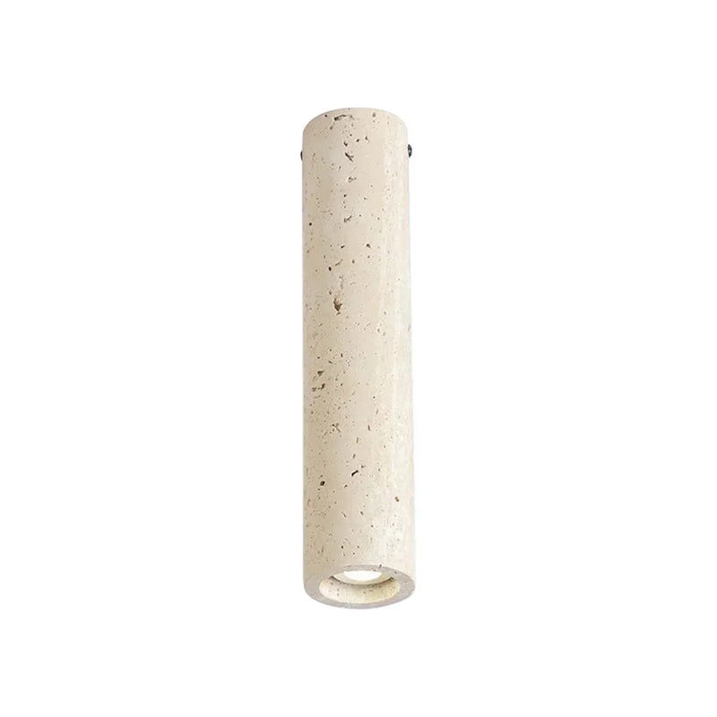 Wabi Sabi Cylinder Travertine Ceiling Lamp | Korewolamp