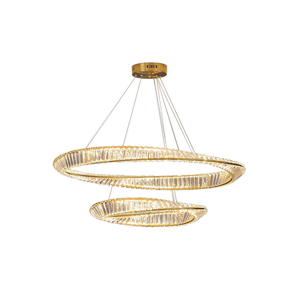 Wave Circle Elegant Crystal Chandelier