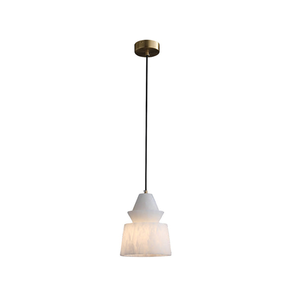 White Alabaster Pendant Light