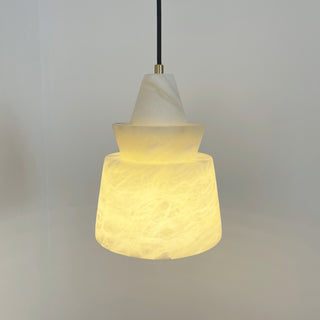 White Alabaster Pendant Light