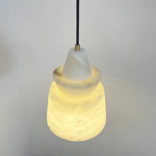 White Alabaster Pendant Light