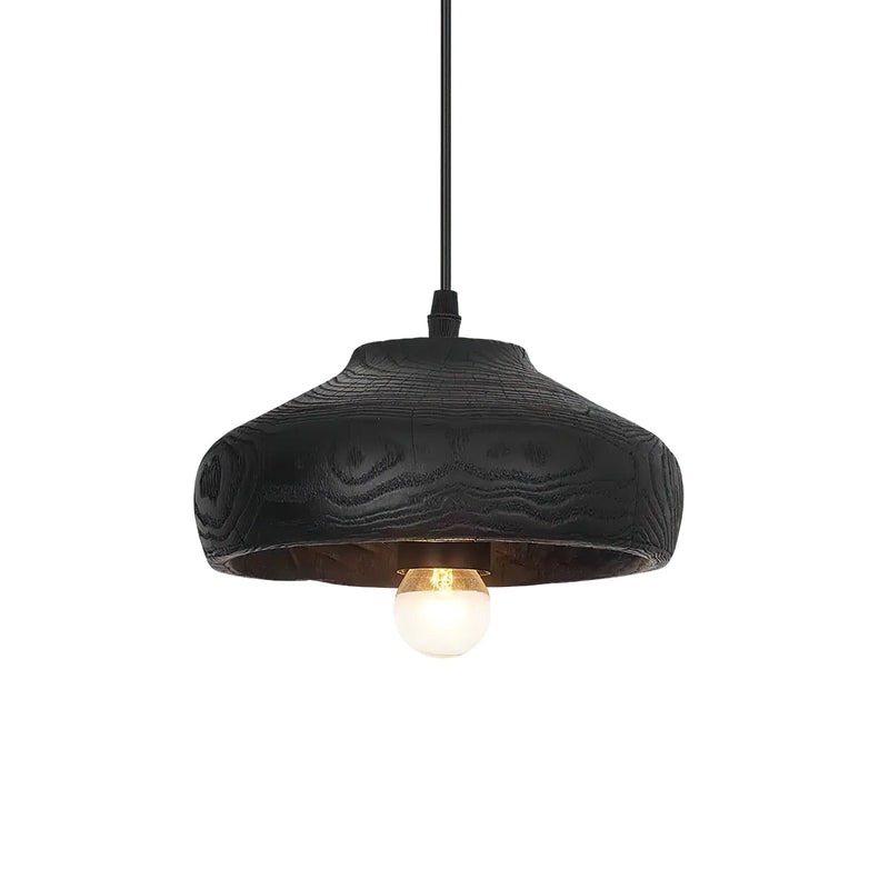 Wood Grain Resin Dome Pendant Light | Korewolamp