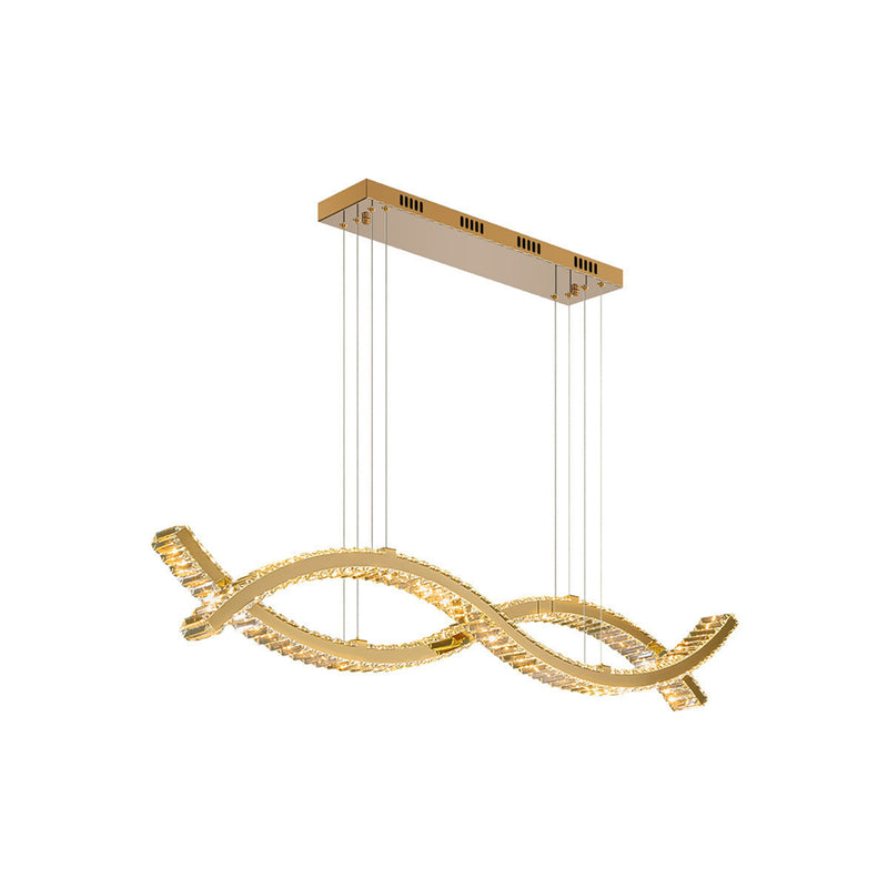 Gold Wave Crystal Chandelier | Korewolamp