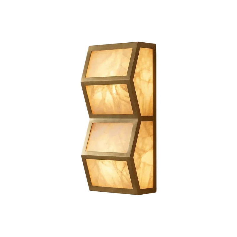 Alabaster Cascade Rectangular Wall Light | Korewolamp