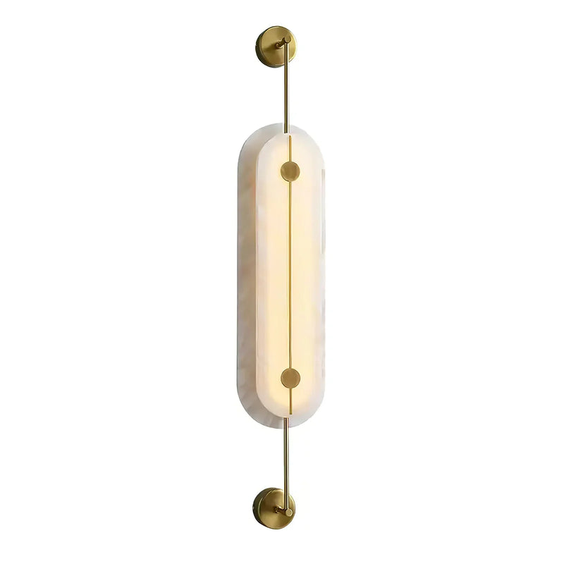 Alabaster Solvane Slender Oval Wall Sconce | Korewolamp