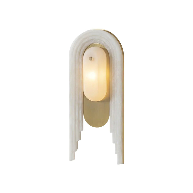 Alabaster Stacked Oval Cascada Wall Sconce | Korewolamp
