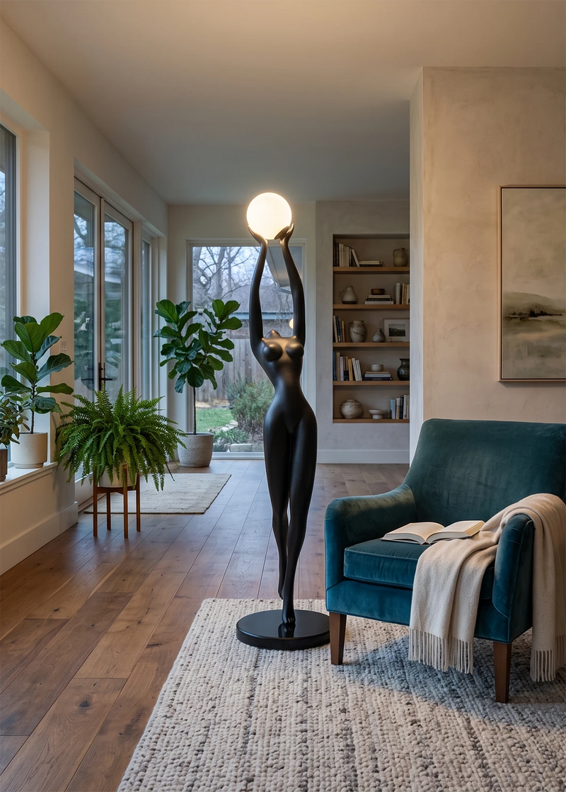 Stursa Sculpture Figure Floor Lamp