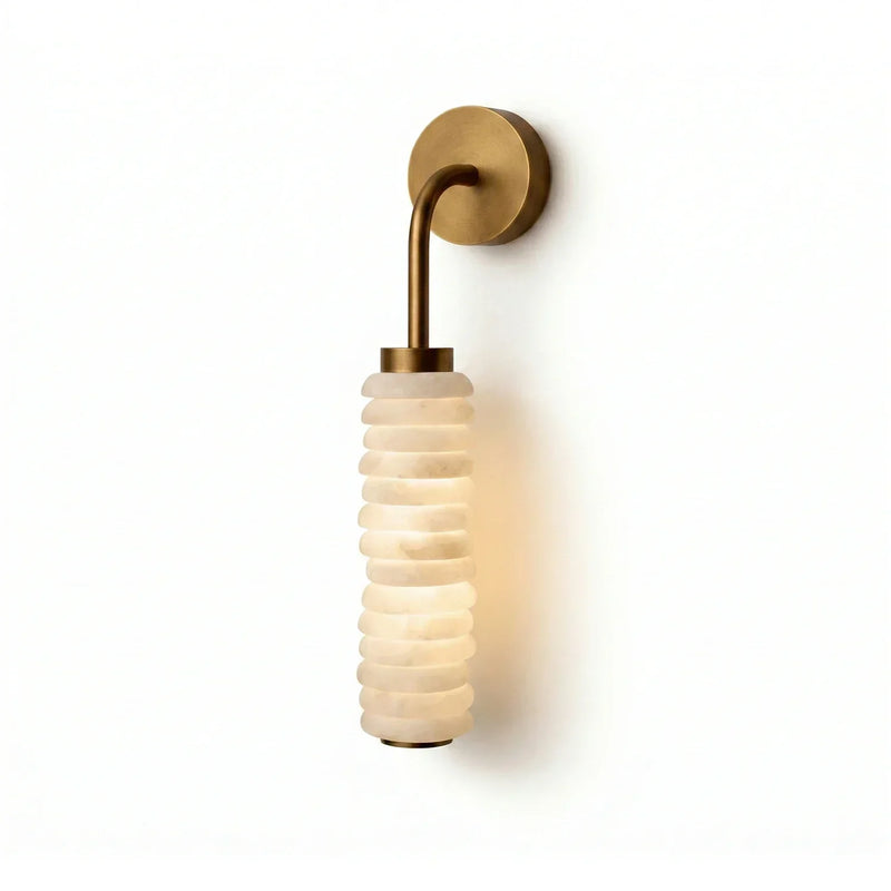 Calla Cylinder Alabaster Wall Lamp | Korewolamp