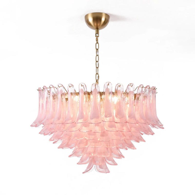 Coralie Blush Petal Glass Chandelier | Korewolamp