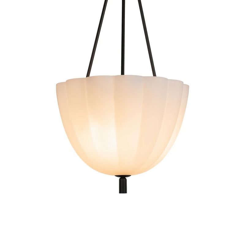 Fluted Glass Volare Scalloped Pendant Lamp | Korewolamp