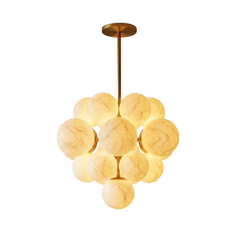 Grape Cluster Alabaster Spherical Chandelier | Korewolamp