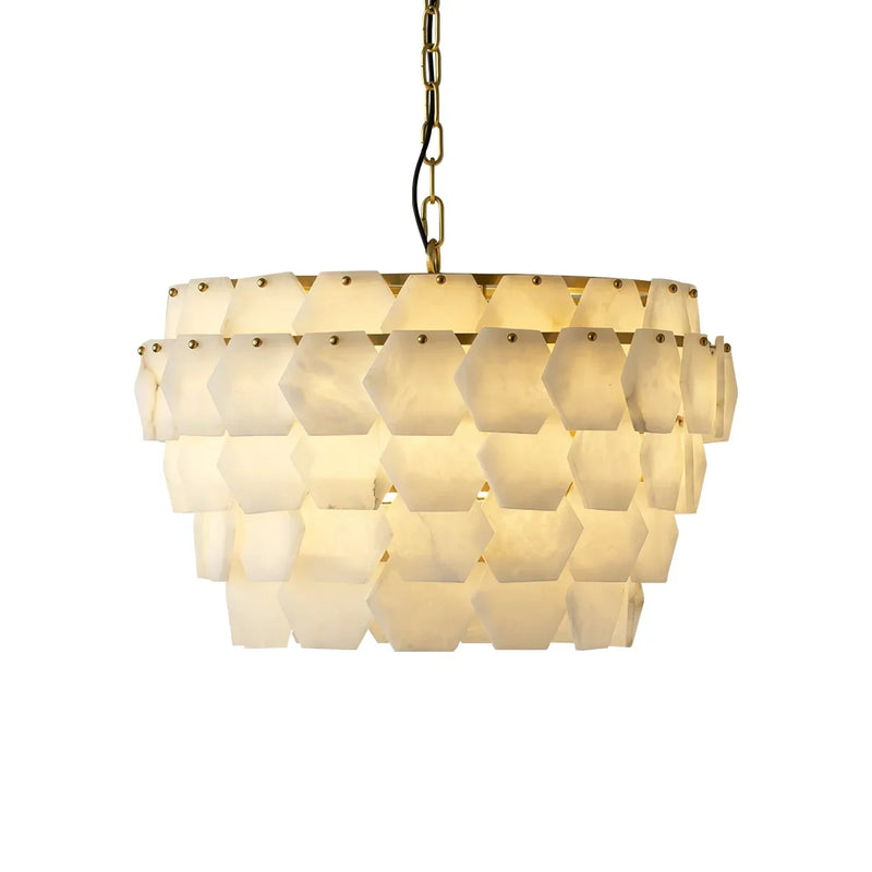 Hexagonal Layered Alabaster Chandelier | Korewolamp