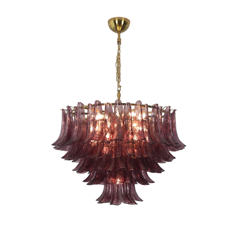 Isadora Cascading Amethyst Glass Chandelier | Korewolamp