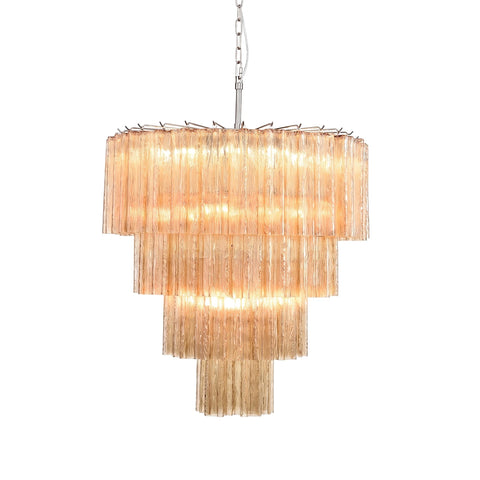 Linden Champagne Glass Tube Chandelier