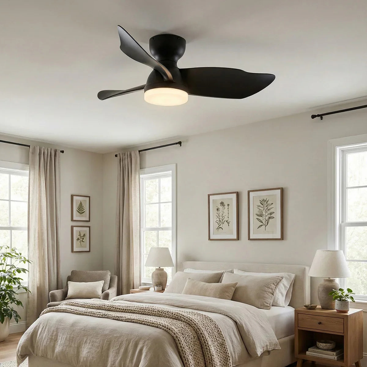 Minimalist Calix 3 Blade Ceiling Fan Light | korewo Lamp – korewolamp