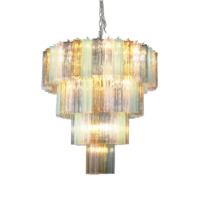 Multi Layered Stained Glass Chandelier | Korewolamp